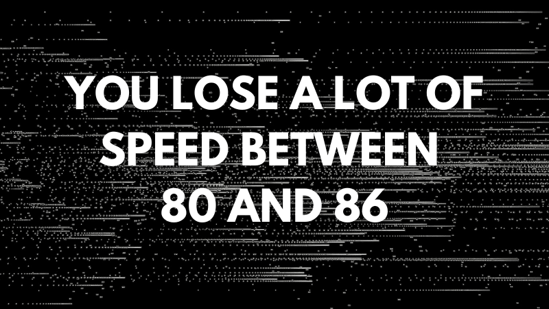 Wally Odum: You Lose A Lot of Speed Between 80 and 86